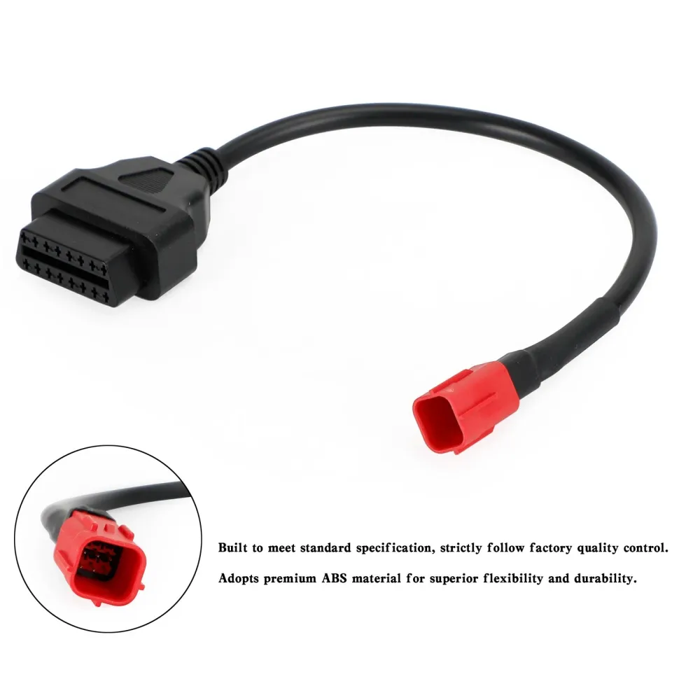 Câble de Diagnostic de prise Honda 6 broches vers adaptateur 16 broches câble de moto OBD2