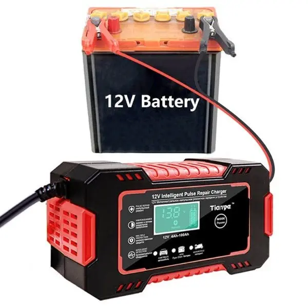 Chargeur de Batterie Moto Intelligent - 12V - 4Ah à 100AH