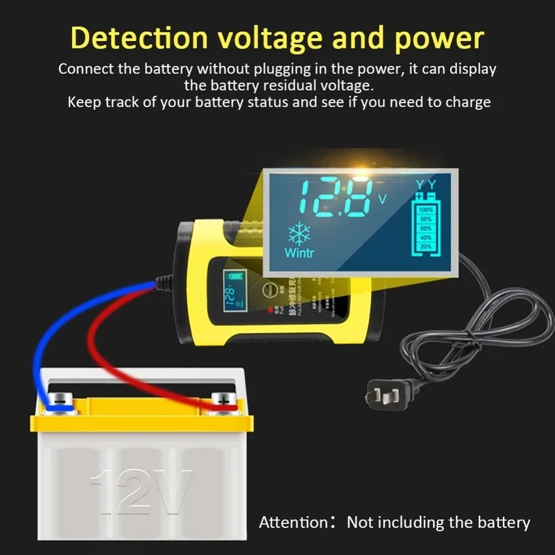 Chargeur de batterie de voiture entièrement automatique 110 V à 220 V