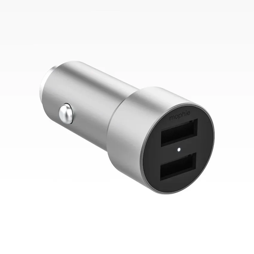 Chargeur de voiture dual USB- MOPHIE 24W Gris