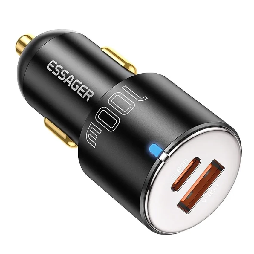Chargeur de voiture Essager 100W Type C & USB