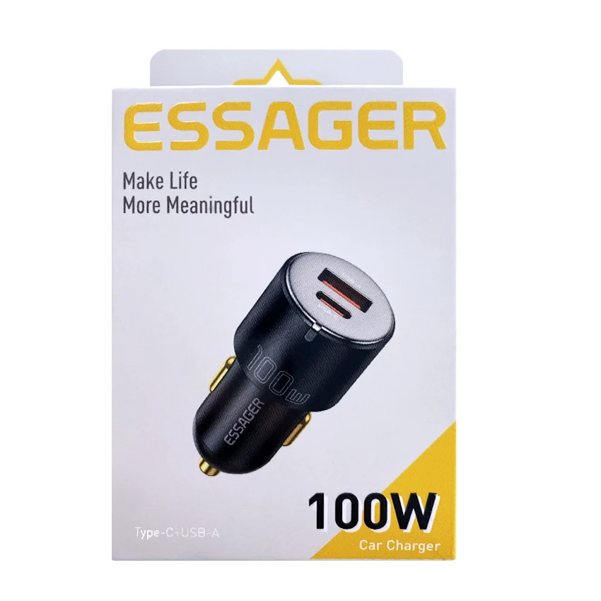 Chargeur de voiture Essager 100W Type C & USB