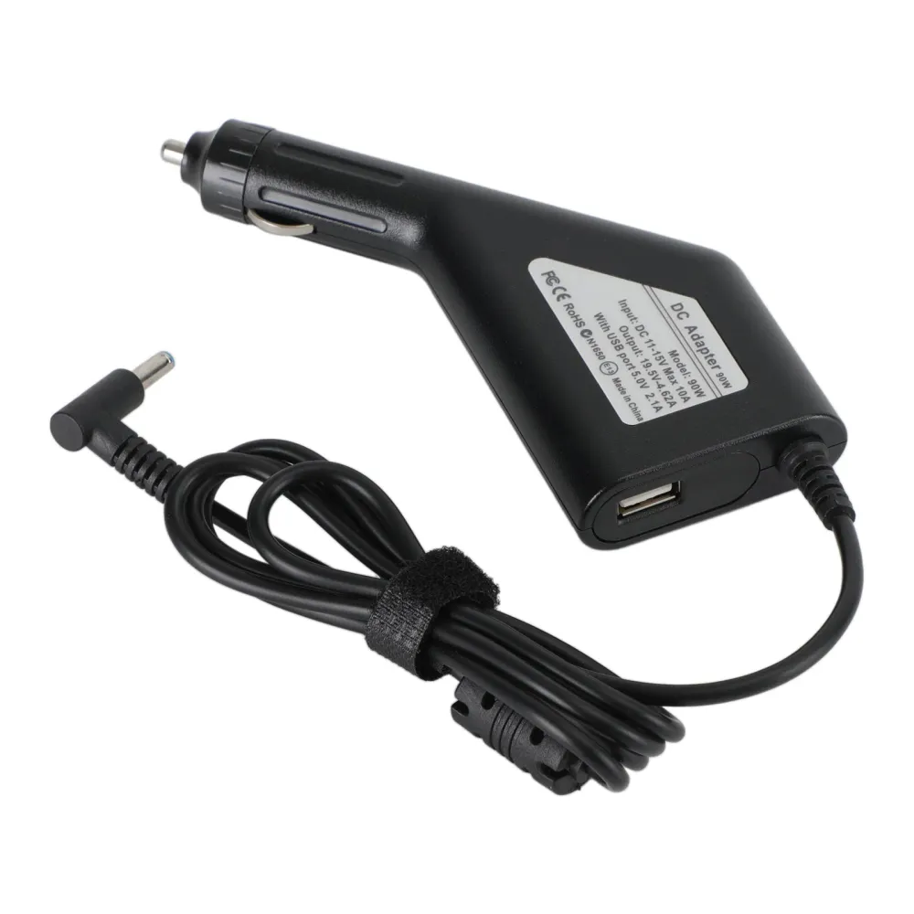 Chargeur de voiture pour ordinateurs portables 19.5V, 4,62 , adaptateur d'alimentation cc pour Hp Envy 14/15