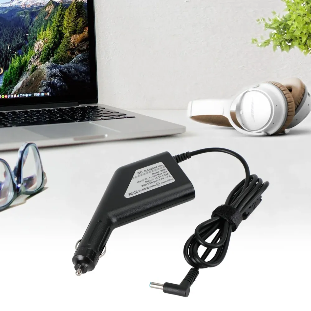 Chargeur de voiture pour ordinateurs portables 19.5V, 4,62 , adaptateur d'alimentation cc pour Hp Envy 14/15