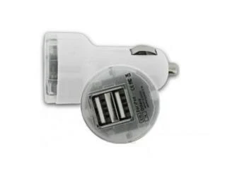 Chargeur voiture USB DUO - 2,1 - BLANC