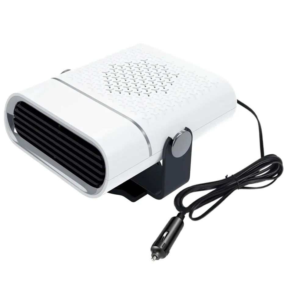 Chauffage de voiture 14x12x8cm air froid et chaud rotatif à 360 degrés dégivrage et désembuage chauffage réchauffeur de vo...
