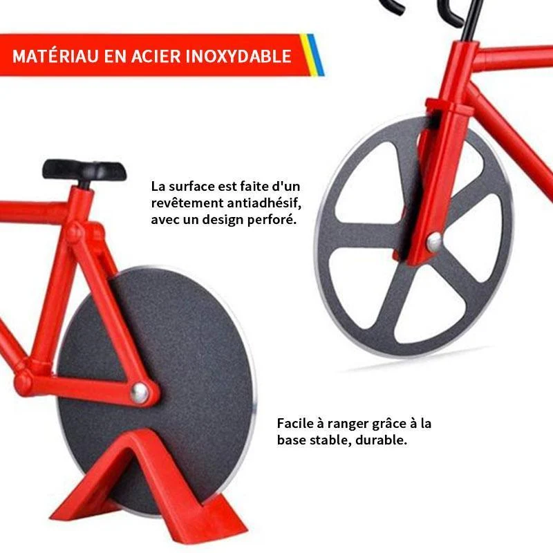 Coupe-pizza à Roulettes en Forme Vélo / Moto ciaovie