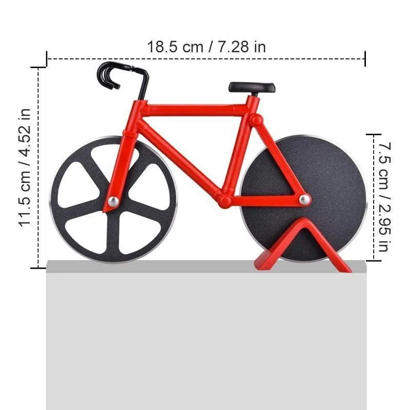 Coupe-pizza à Roulettes en Forme Vélo / Moto ciaovie