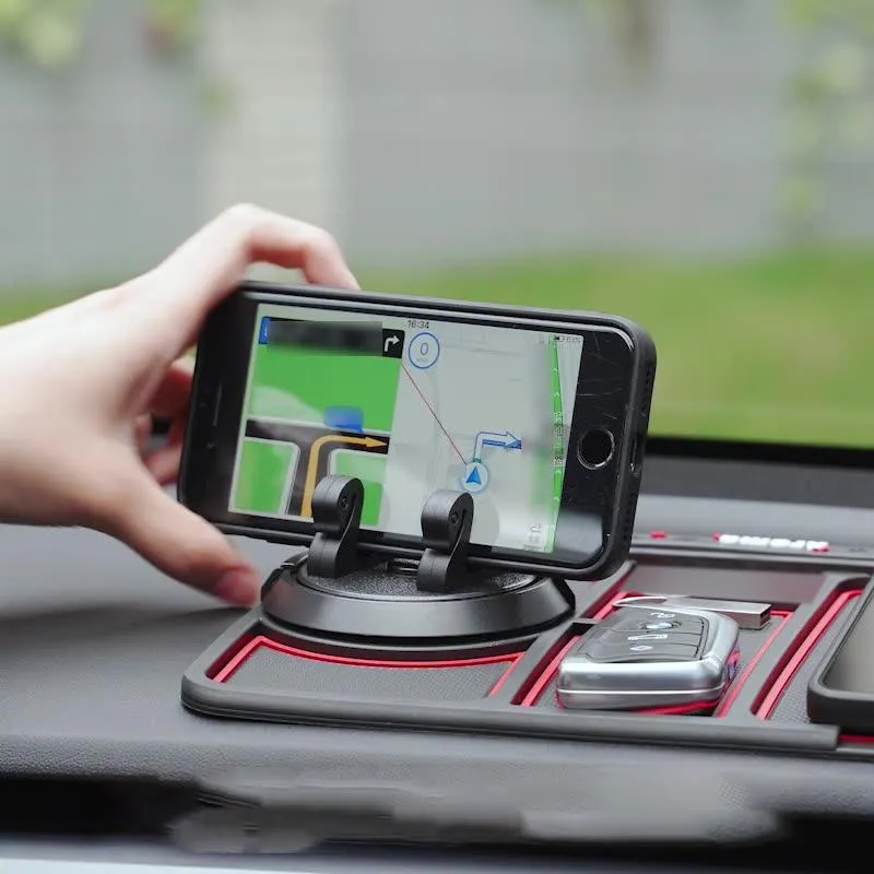 4 en 1 Tapis Antidérapant pour Voiture avec Support de Téléphone ciaovie