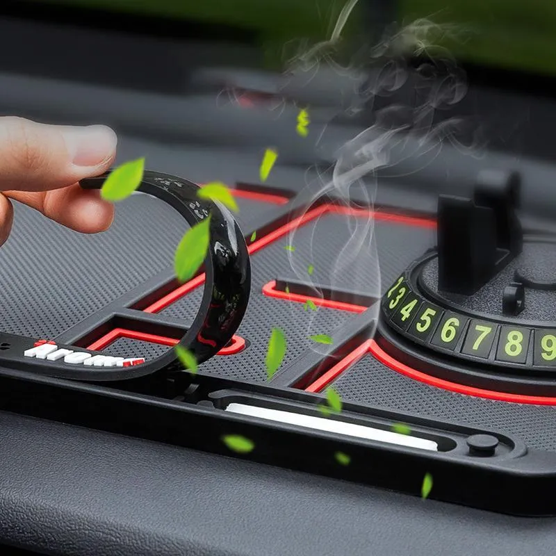 4 en 1 Tapis Antidérapant pour Voiture avec Support de Téléphone ciaovie