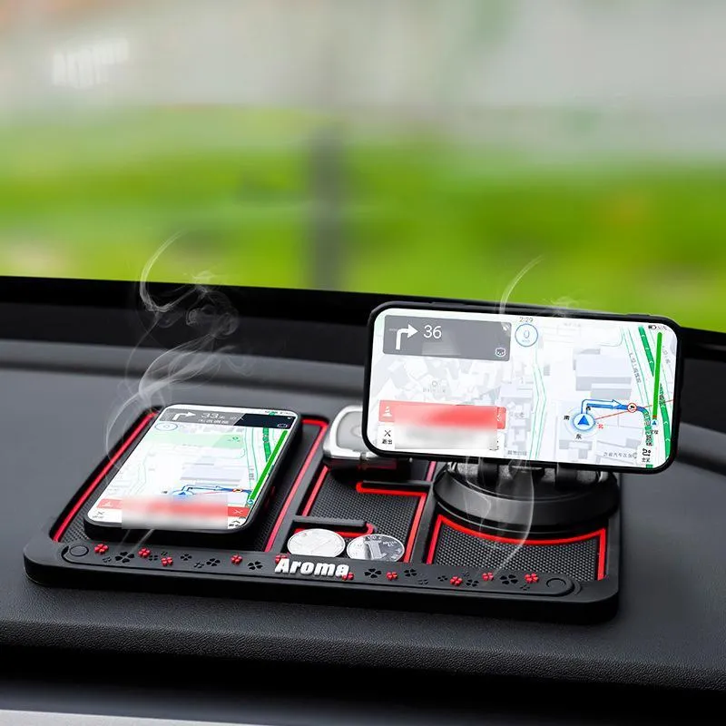 4 en 1 Tapis Antidérapant pour Voiture avec Support de Téléphone ciaovie