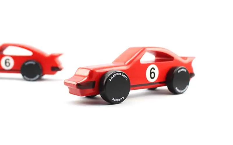 "CL03" voiture de sport rouge | Voiture en bois faite à la main par Emanuel Rufo