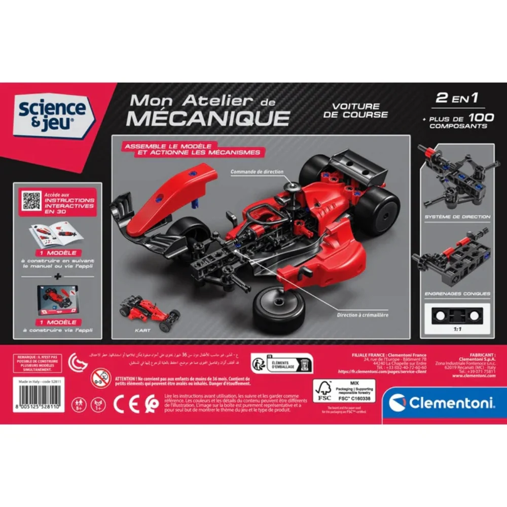 Mon atelier de mécanique - Voiture de course Clementoni