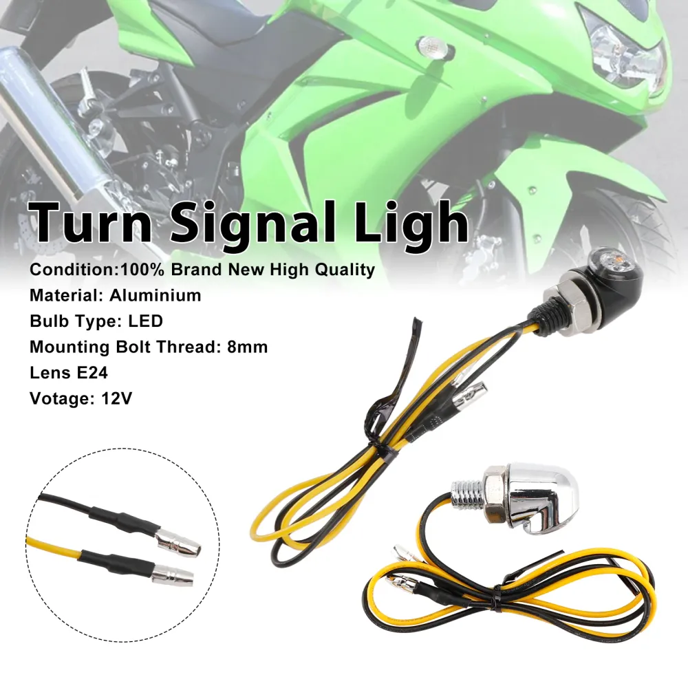 Clignotant LED 12V, 8mm, universel pour moto Honda