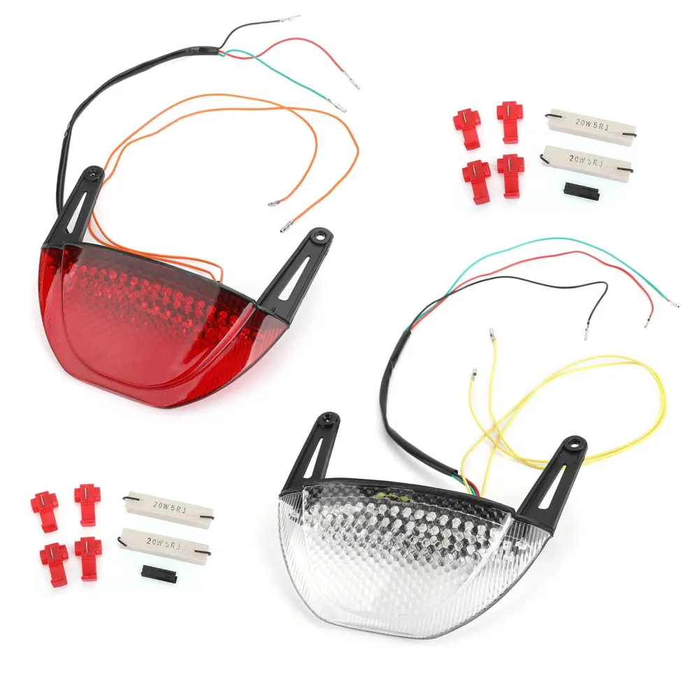 Clignotants de frein arrière de moto, feu arrière pour Honda CBR 600RR 2007 – 2012 rouge générique