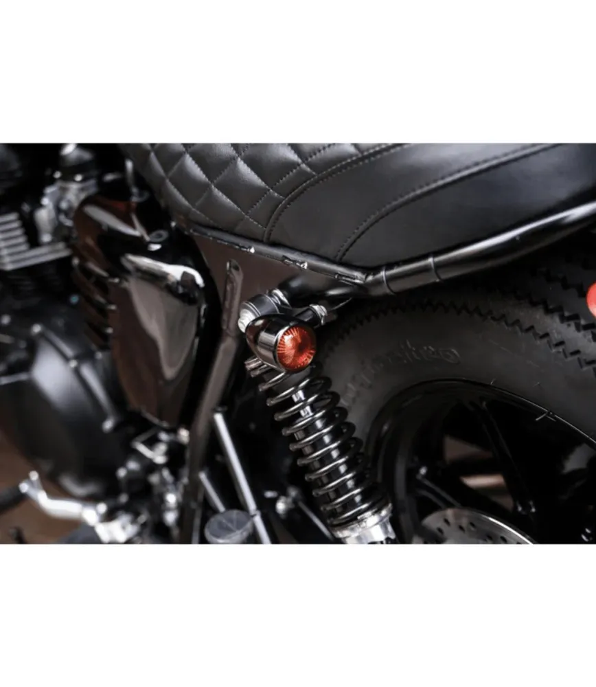 Clignotants Moto Custom Noires Homologuées - Lot de 4
