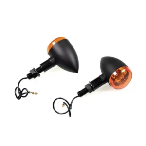 Clignotants Moto Homologuées Noires Mini Bullet