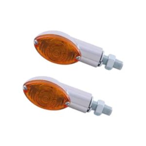 Clignotants Moto Universelles Chromées Cateye