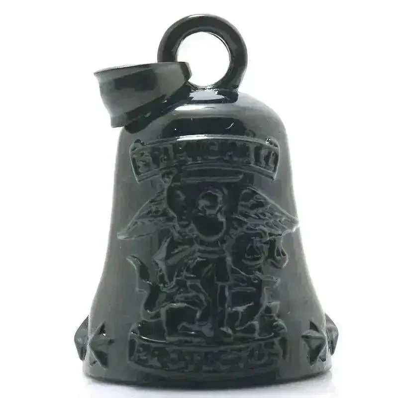 Cloche de moto noir "Archange SAINT MICHAEL"