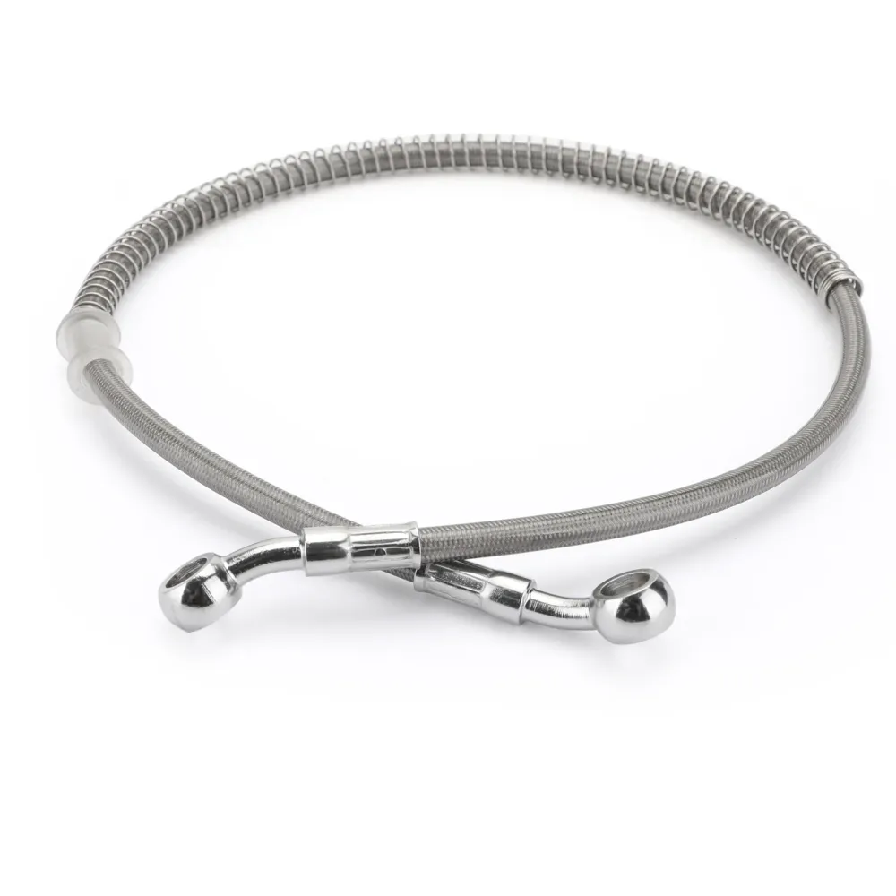 50 cm/19" Raccord banjo pour flexible de frein de moto, extrémité pivotante en acier inoxydable