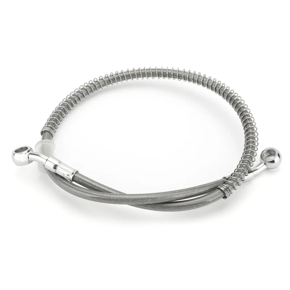 50 cm/19" Raccord banjo pour flexible de frein de moto, extrémité pivotante en acier inoxydable