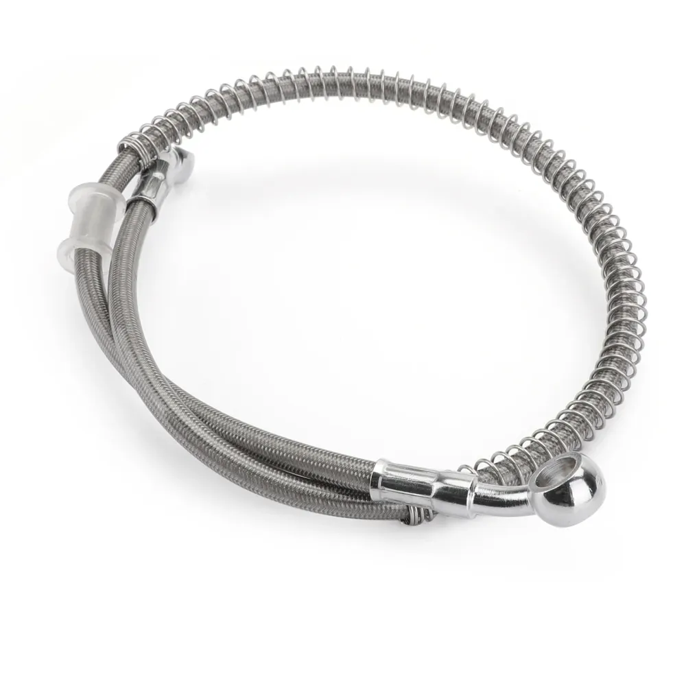 50 cm/19" Raccord banjo pour flexible de frein de moto, extrémité pivotante en acier inoxydable