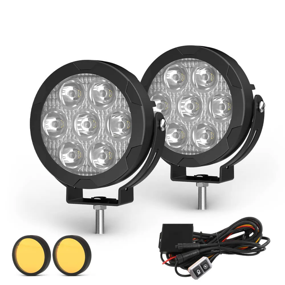 COLIGHT 4.5inch D07 Série Rond Feux de Moto Avec Faisceau de Câbles Étanche (Ensemble/2pcs) CO LIGHT