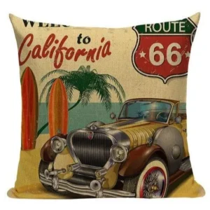 Coussin Vintage Voiture Coin Coussin