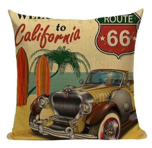 Coussin Vintage Voiture Coin Coussin