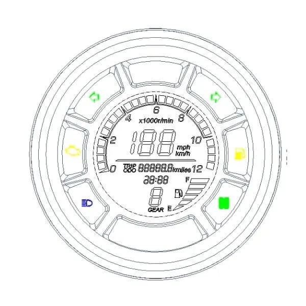 Compteur moto café racer
