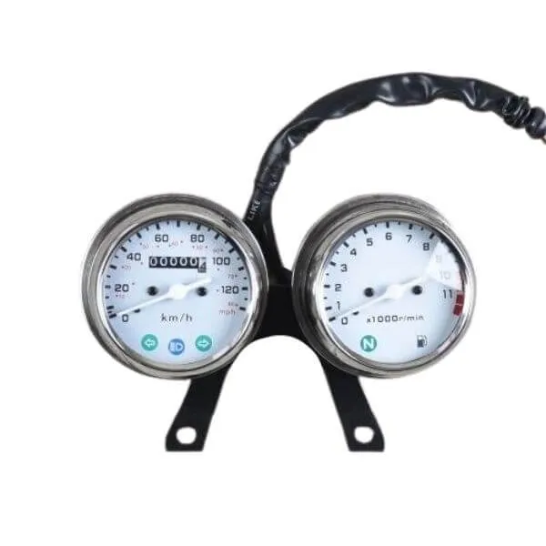 Compteur moto double cadran vintage