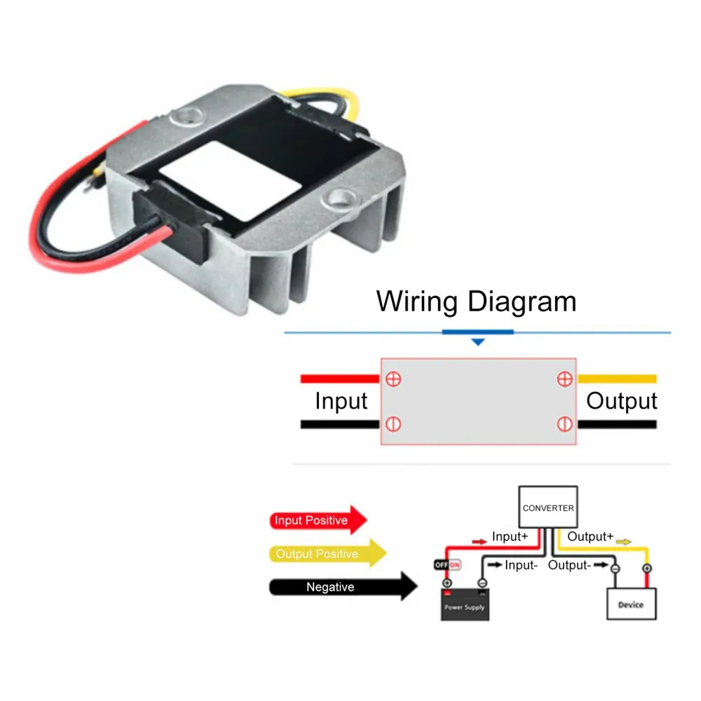 Convertisseur abaisseur étanche 20-72V à DC12V 3A, Module d'alimentation de voiture