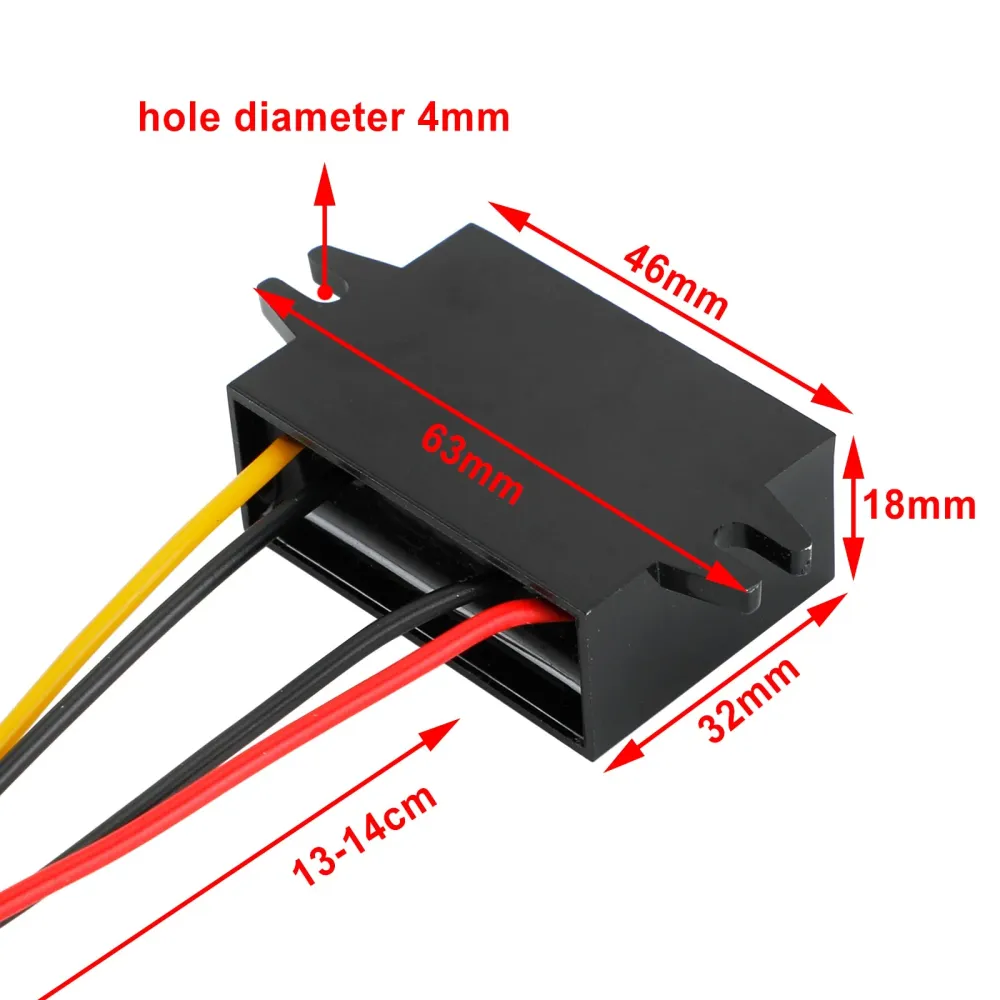 Convertisseur DC-DC étanche 60V, module d'alimentation de voiture abaisseur à 12V