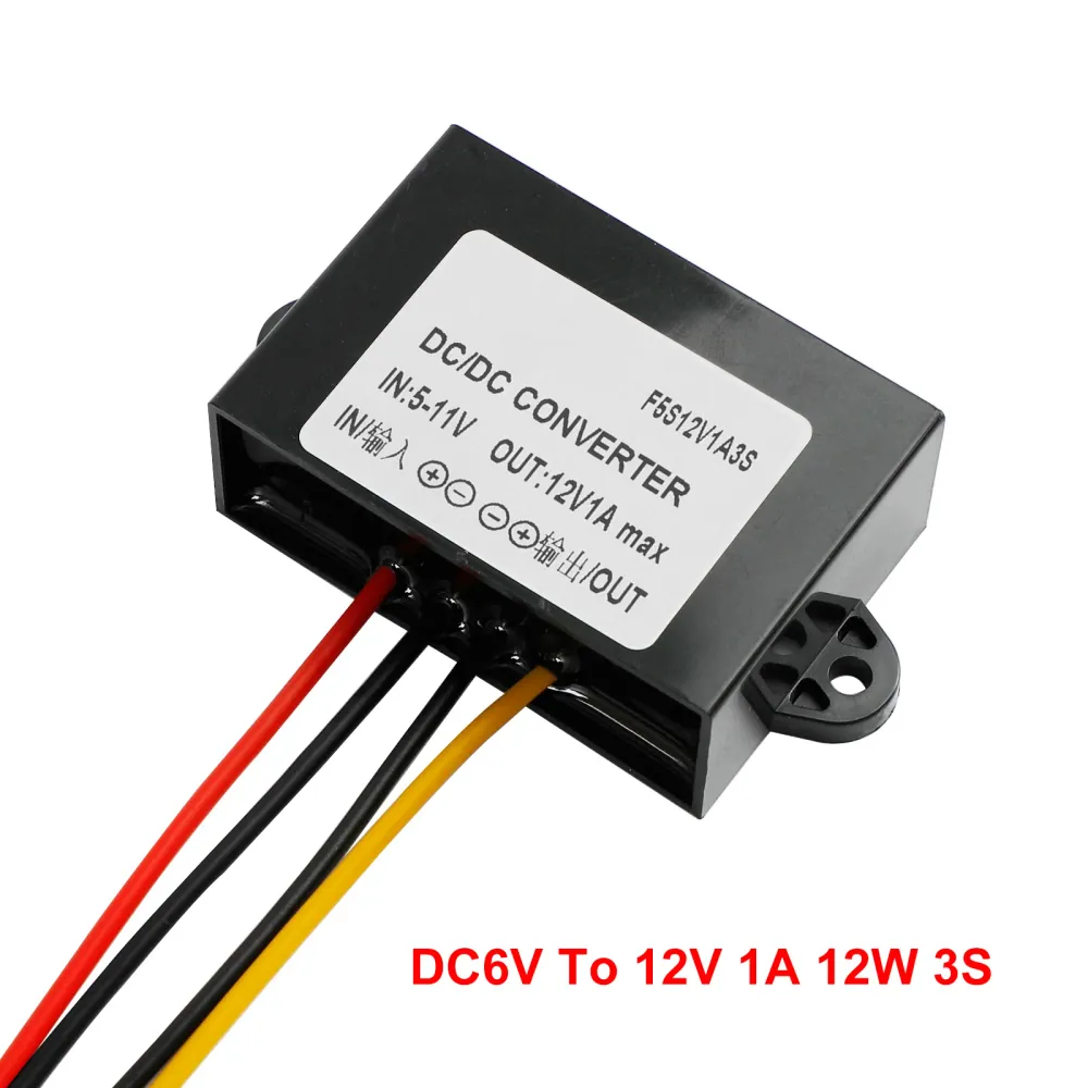 Convertisseur élévateur de tension DC-DC étanche, Module d'alimentation de voiture 1A 6V à 12V