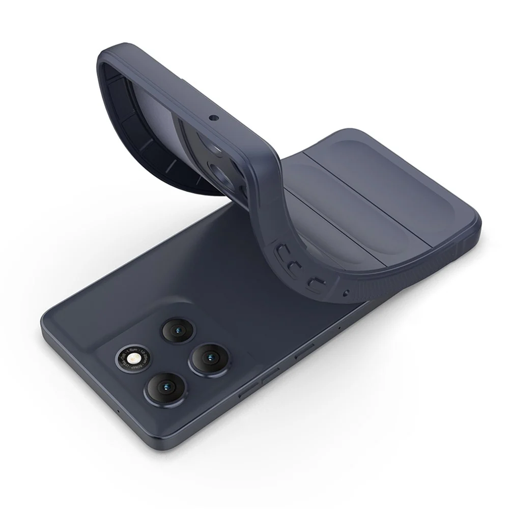 Coque ergonomique en matériau souple pour Motorola Moto G86 Power - Bleu Foncé