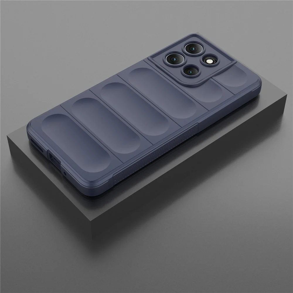Coque ergonomique en matériau souple pour Motorola Moto G86 Power - Bleu Foncé