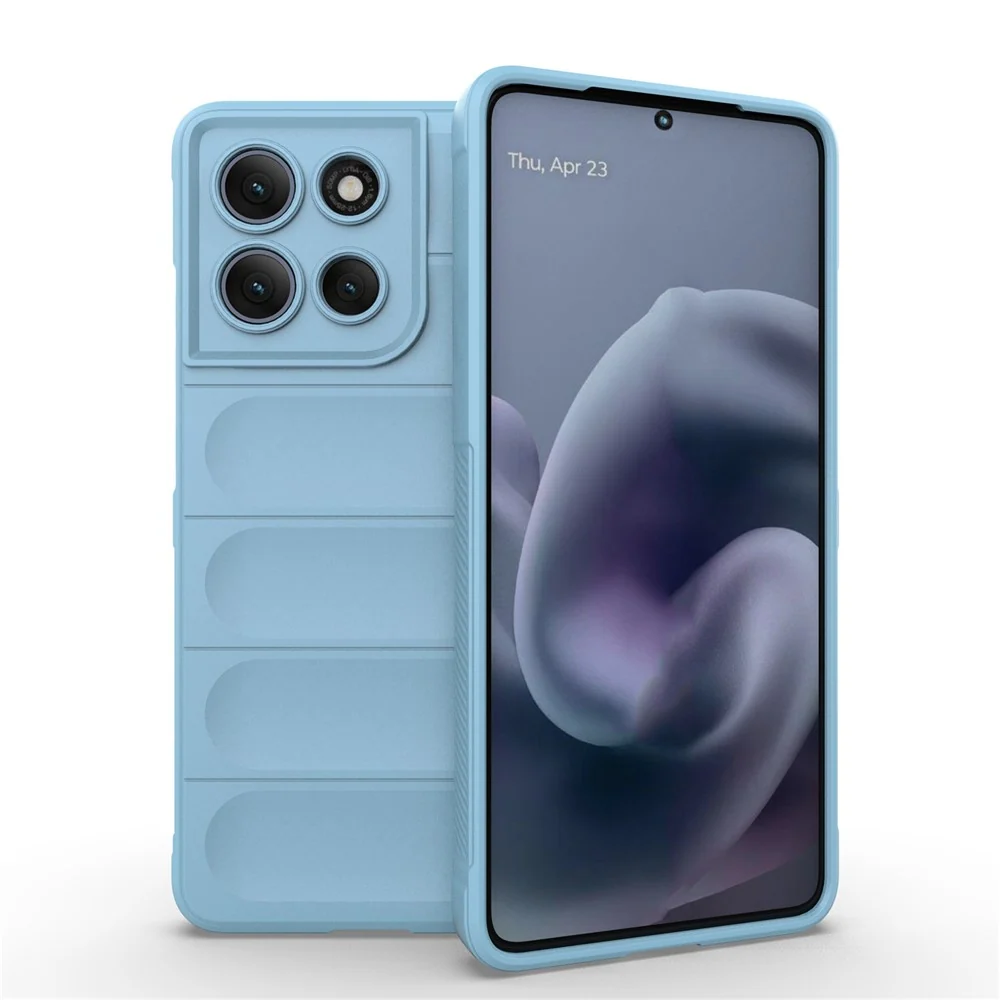 Coque ergonomique en matériau souple pour Motorola Moto G86 Power - Bleu Ciel