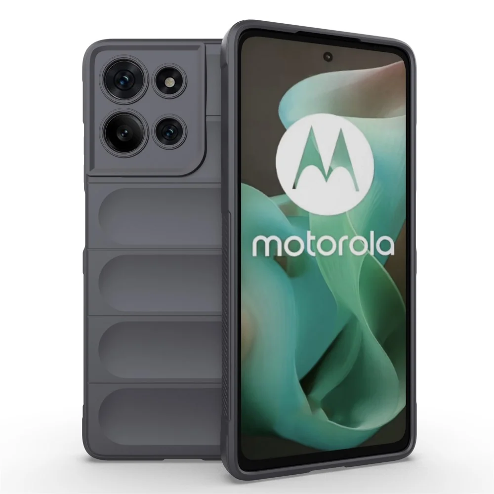 Coque ergonomique en matériau souple pour Motorola Moto G75 - Gris Foncé