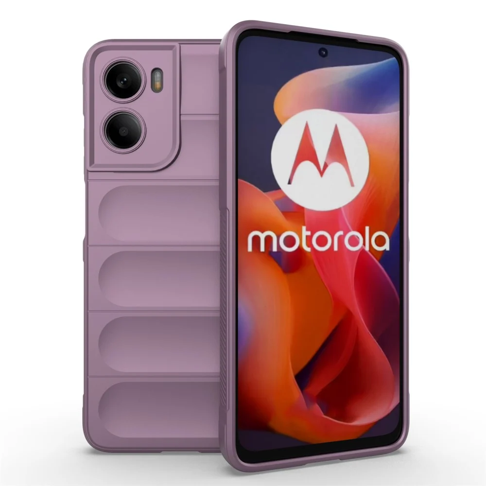 Coque ergonomique en matériau souple pour Motorola Moto G05 / Motorola Moto E15 - Violet Clair