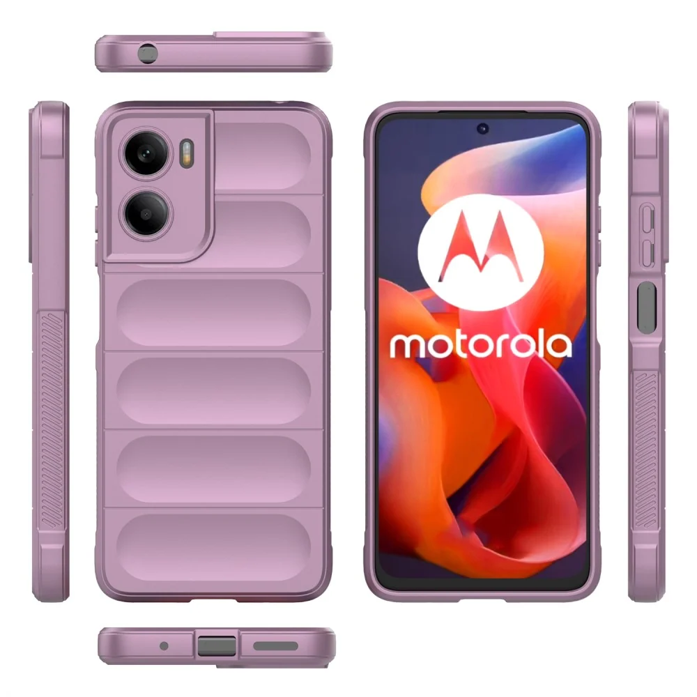 Coque ergonomique en matériau souple pour Motorola Moto G05 / Motorola Moto E15 - Violet Clair