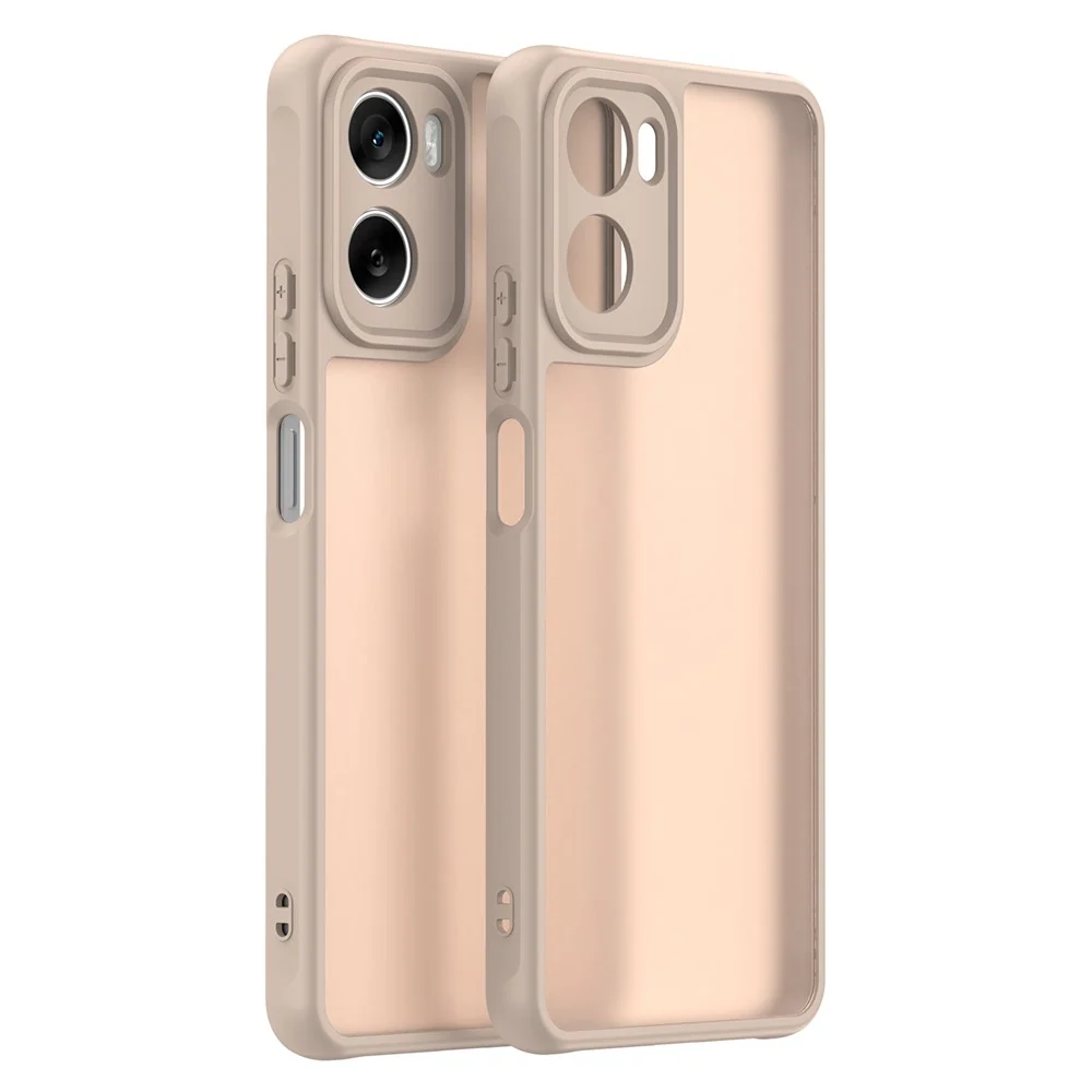 Coque Motorola Moto G06 4G résistante aux chutes avec coussins d'air, translucide givrée et flexible - Orange