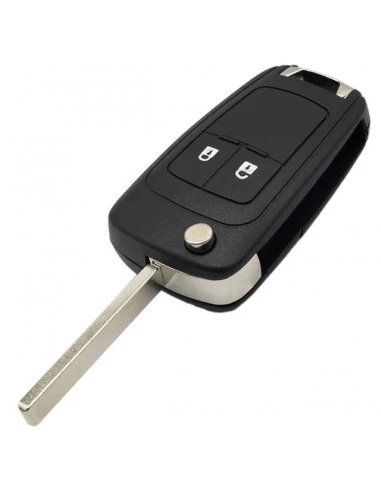 coque pour clé de voiture opel/chevrolet 'hu100ars2' 2 boutons