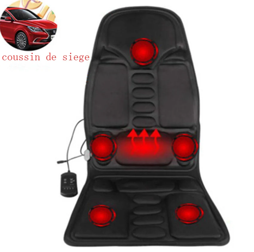 Coussin de massage de voiture, coussin de massage électrique de taille de chauffage, coussin de massage de voiture de corps e