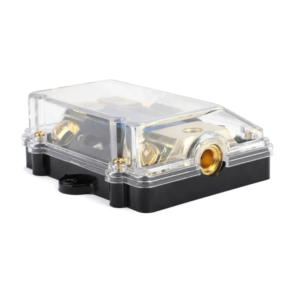 Couvercle transparent boîtier en plastique affichage LED 1x0 2x4GA OUT bloc de distribution porte-fusible séparateur nicke...