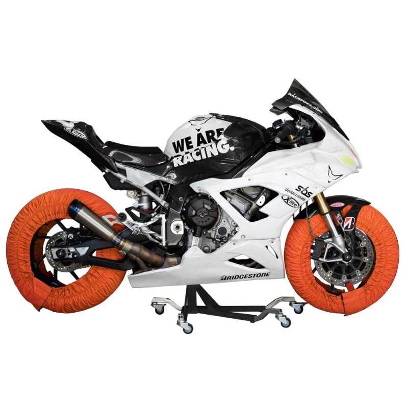 Couvertures chauffantes pneus moto PRO DIGITAL jusqu'à 99°C SUPERBIKE, Orange Fluo