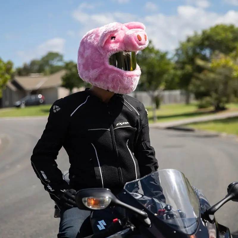 Couvre Casque Moto - Cochon