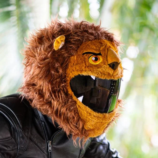 Couvre casque moto - Lion