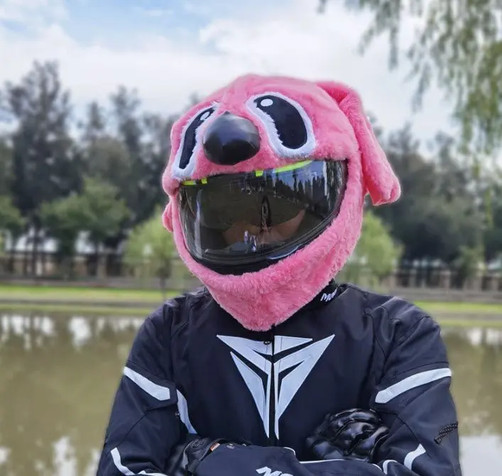 Couvre Casque Moto - Stitch Rose