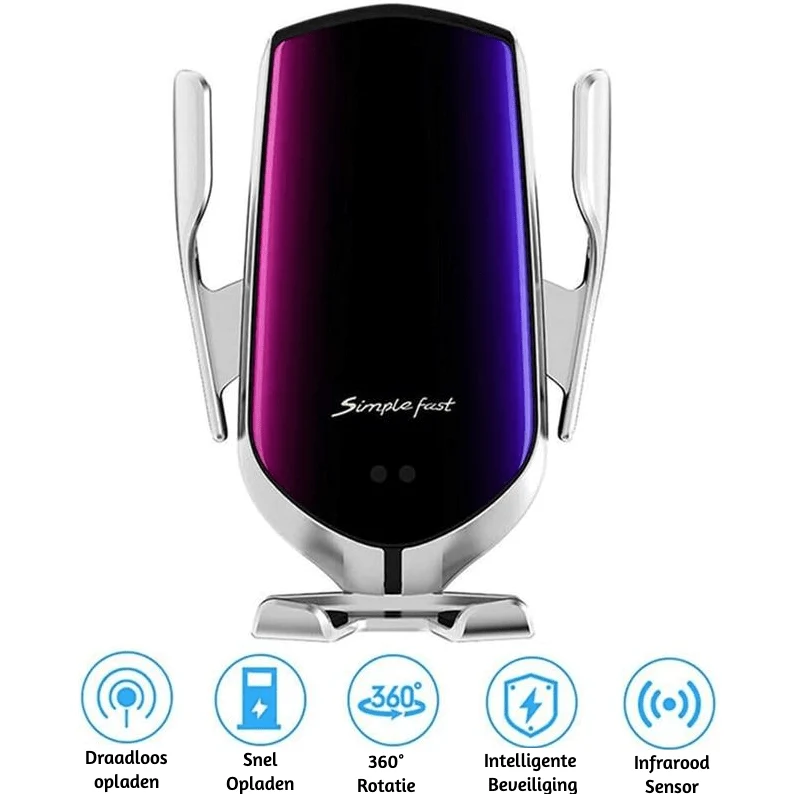 GLIDECLASP – Support de voiture sans fil avec serrage automatique et rotation à 360° Cozey Maison
