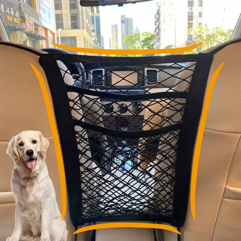 PETROAD SHIELD – Filet de sécurité pour voiture avec espace de rangement pour animaux de compagnie Cozey Maison
